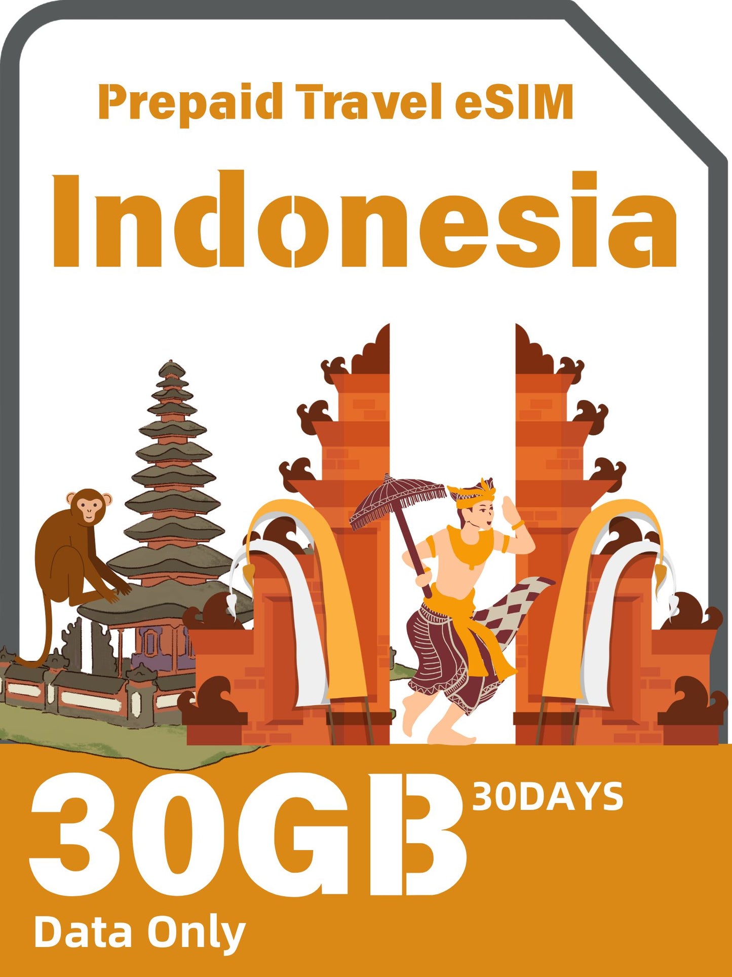 Indonesia Prepaid Travel eSIM Card