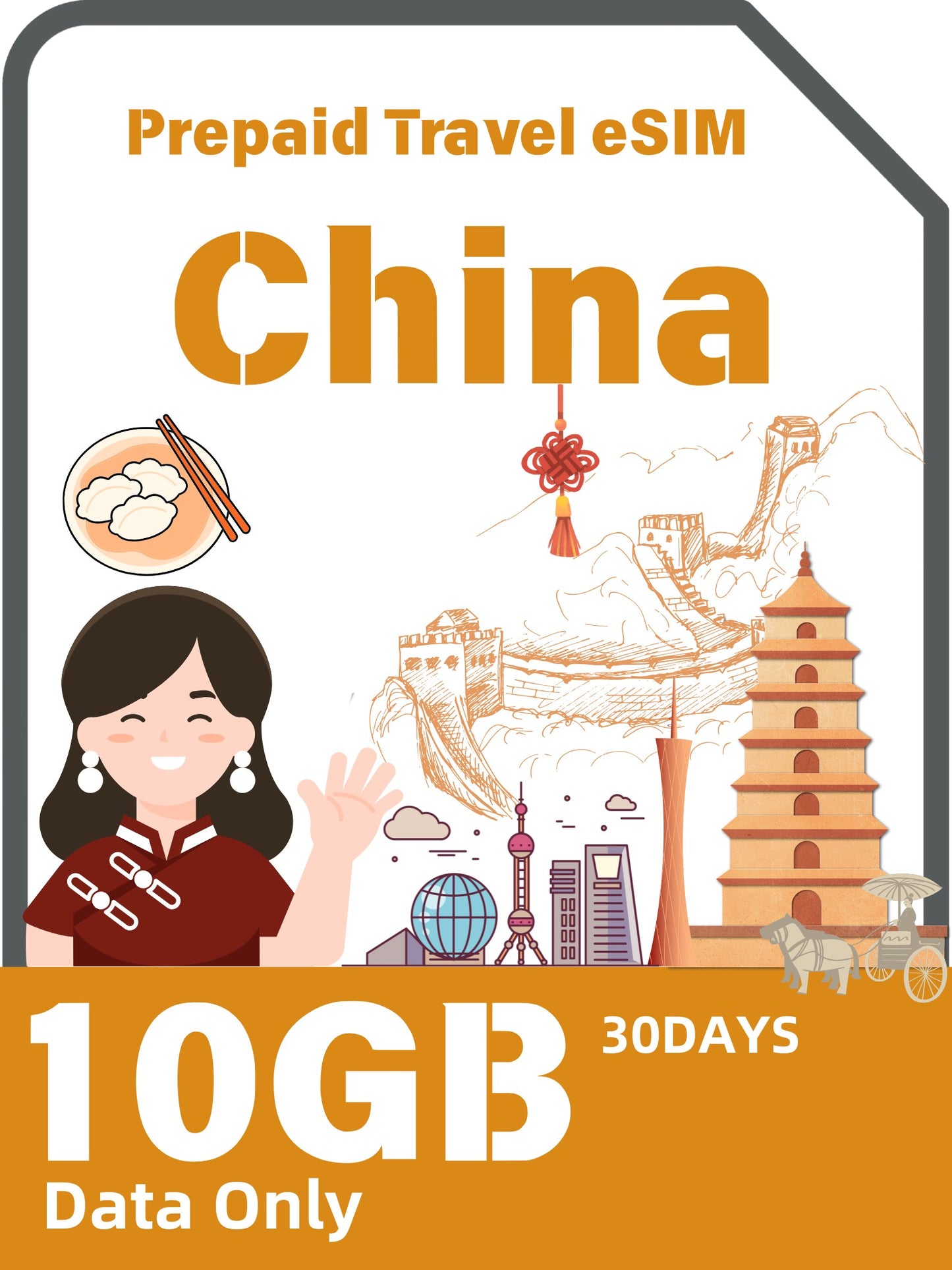China Prepaid Travel eSIM Card