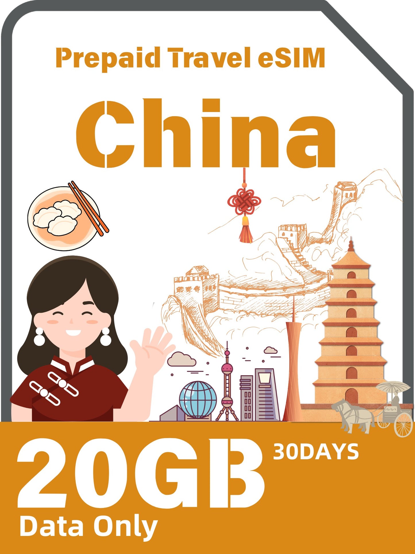China Prepaid Travel eSIM Card