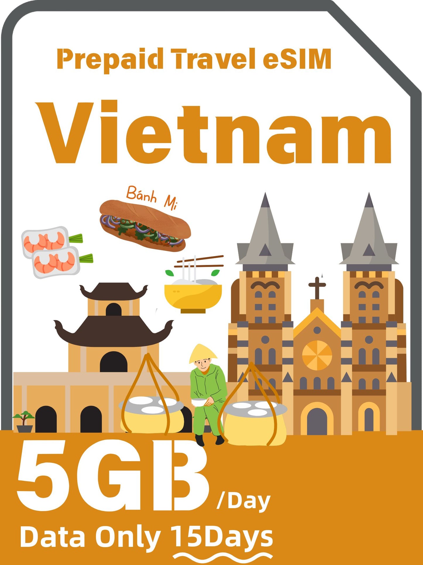 Vietnam Prepaid Travel eSIM Card