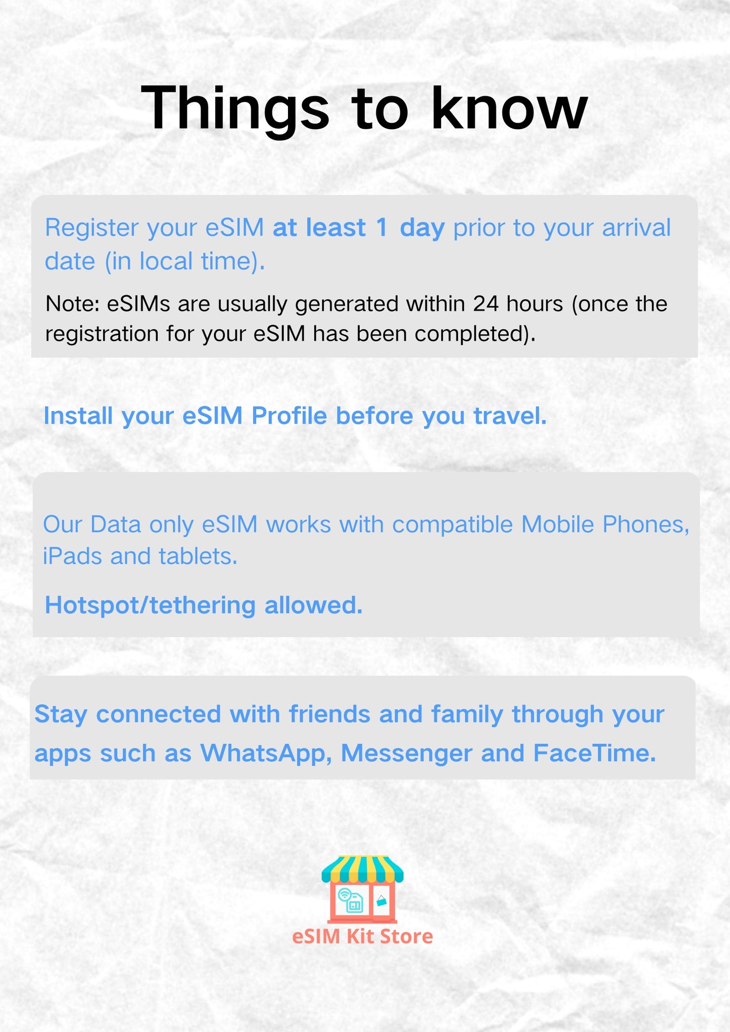 China & Hong Kong Prepaid Travel eSIM Card