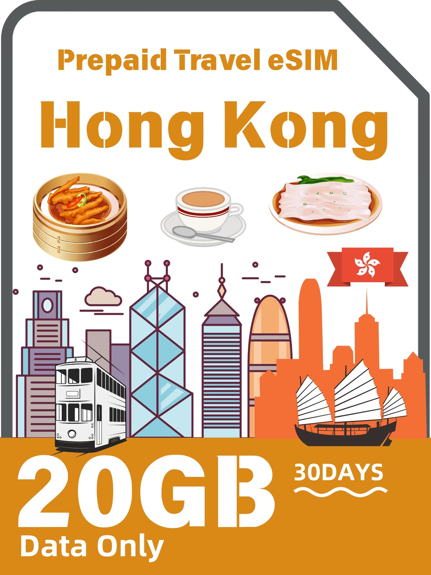 Hong Kong Prepaid Travel eSIM Card