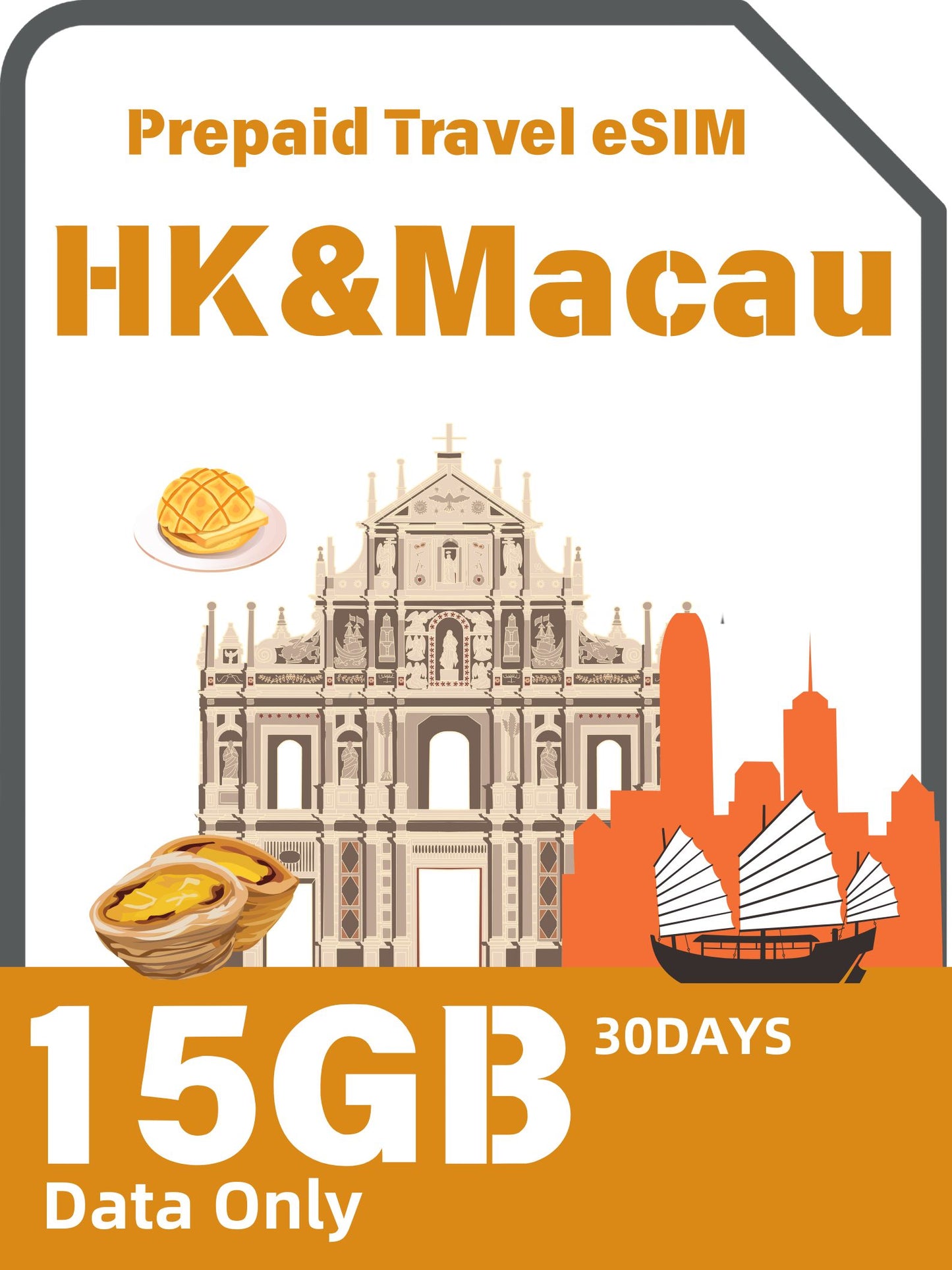 Hong Kong & Macau Prepaid Travel eSIM Card