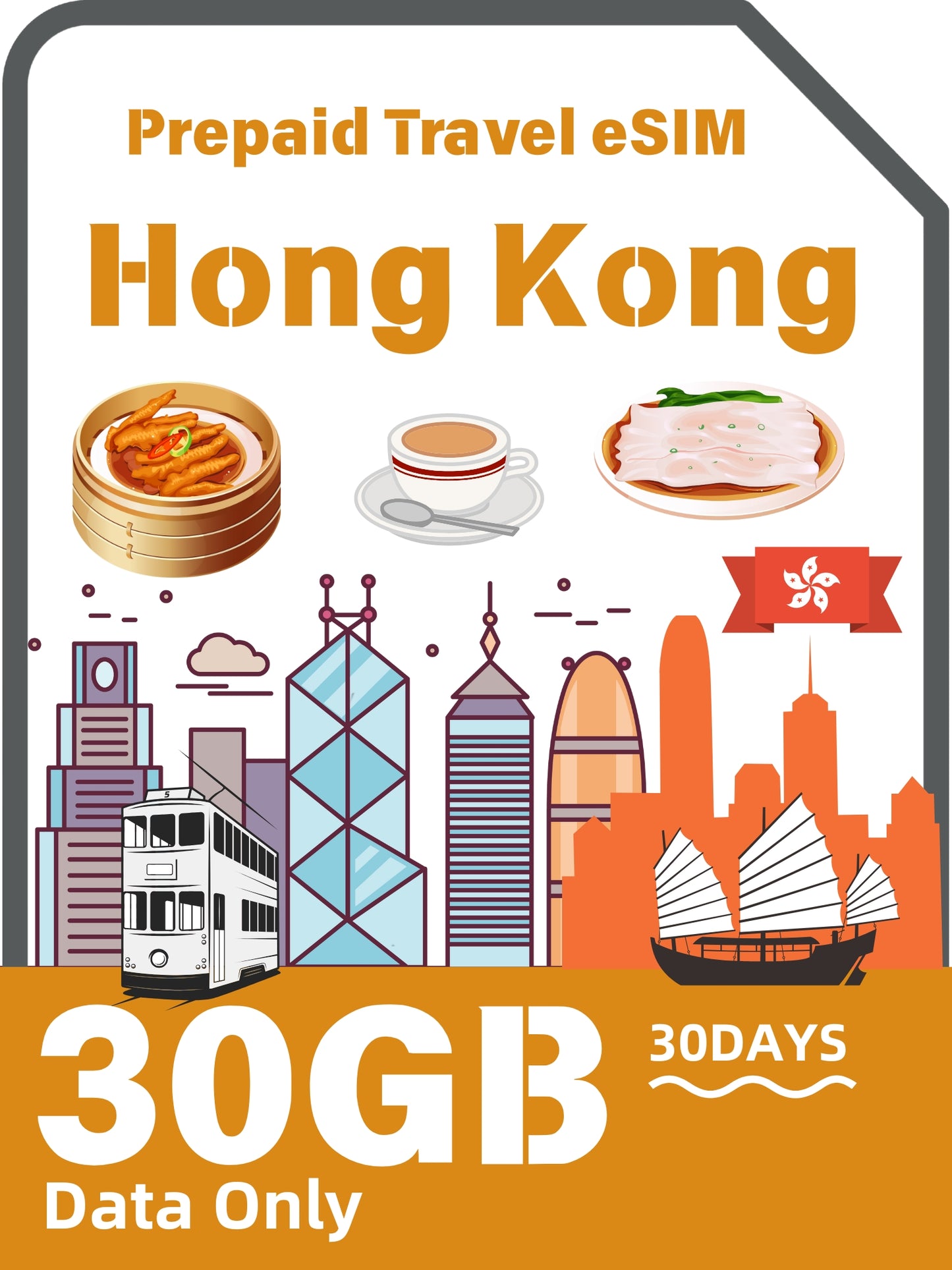 Hong Kong Prepaid Travel eSIM Card