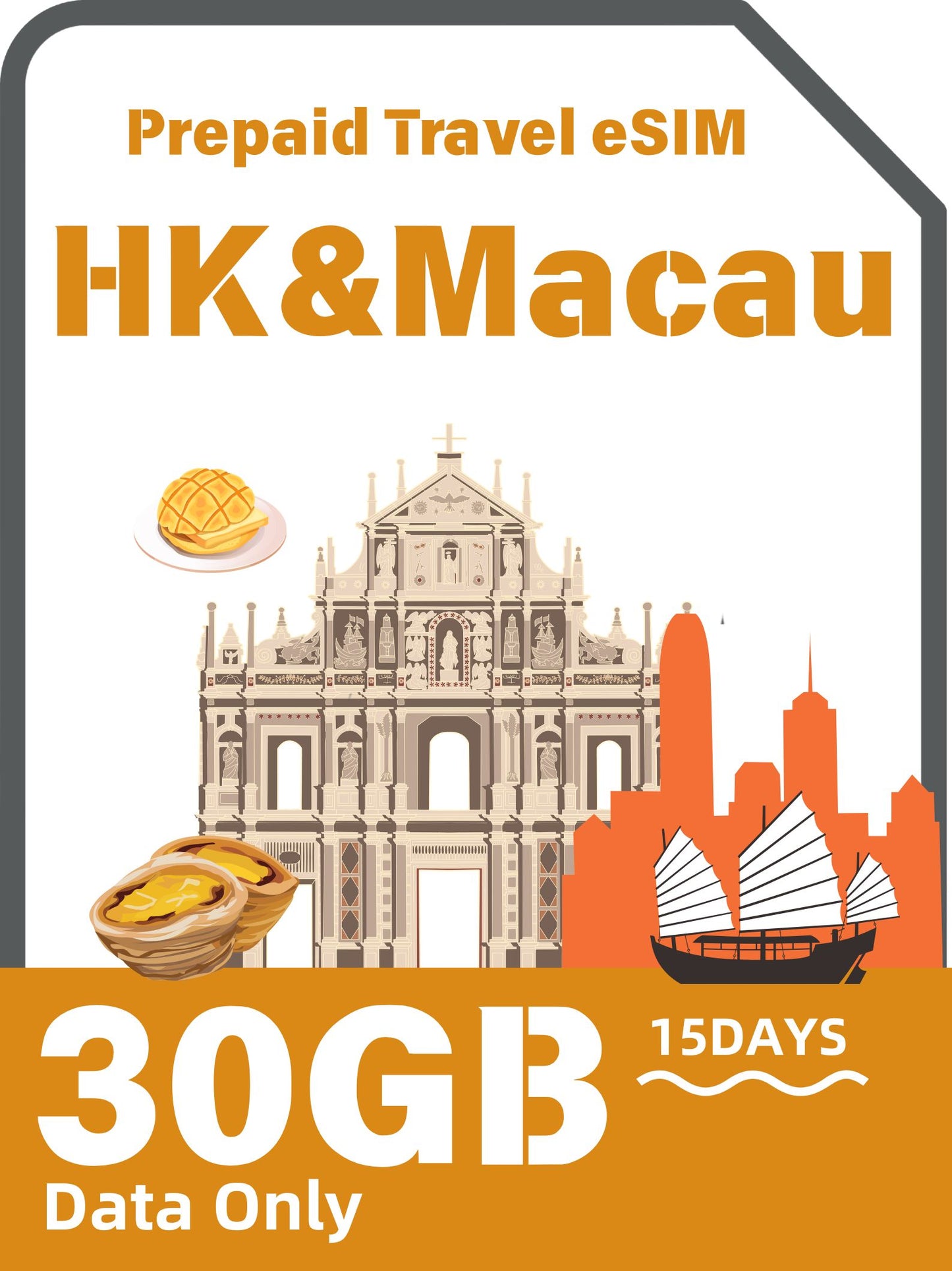 Hong Kong & Macau Prepaid Travel eSIM Card