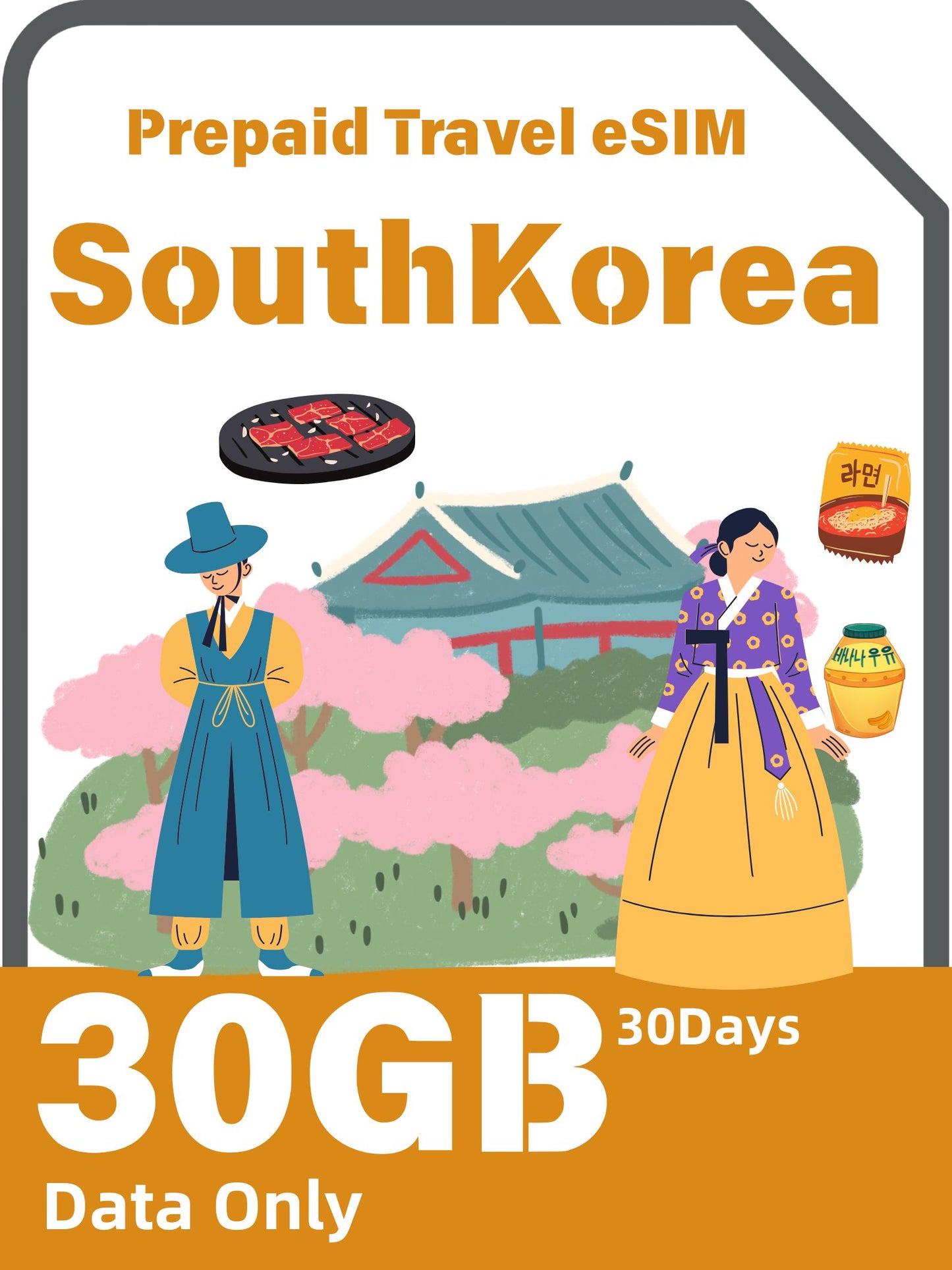 South Korea Prepaid Travel eSIM Card