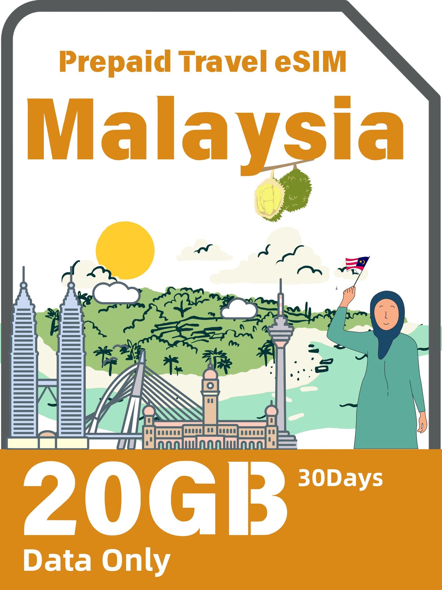 Malaysia Prepaid Travel eSIM Card