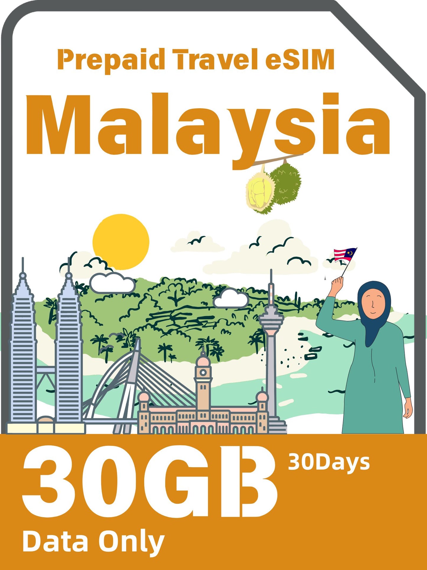 Malaysia Prepaid Travel eSIM Card