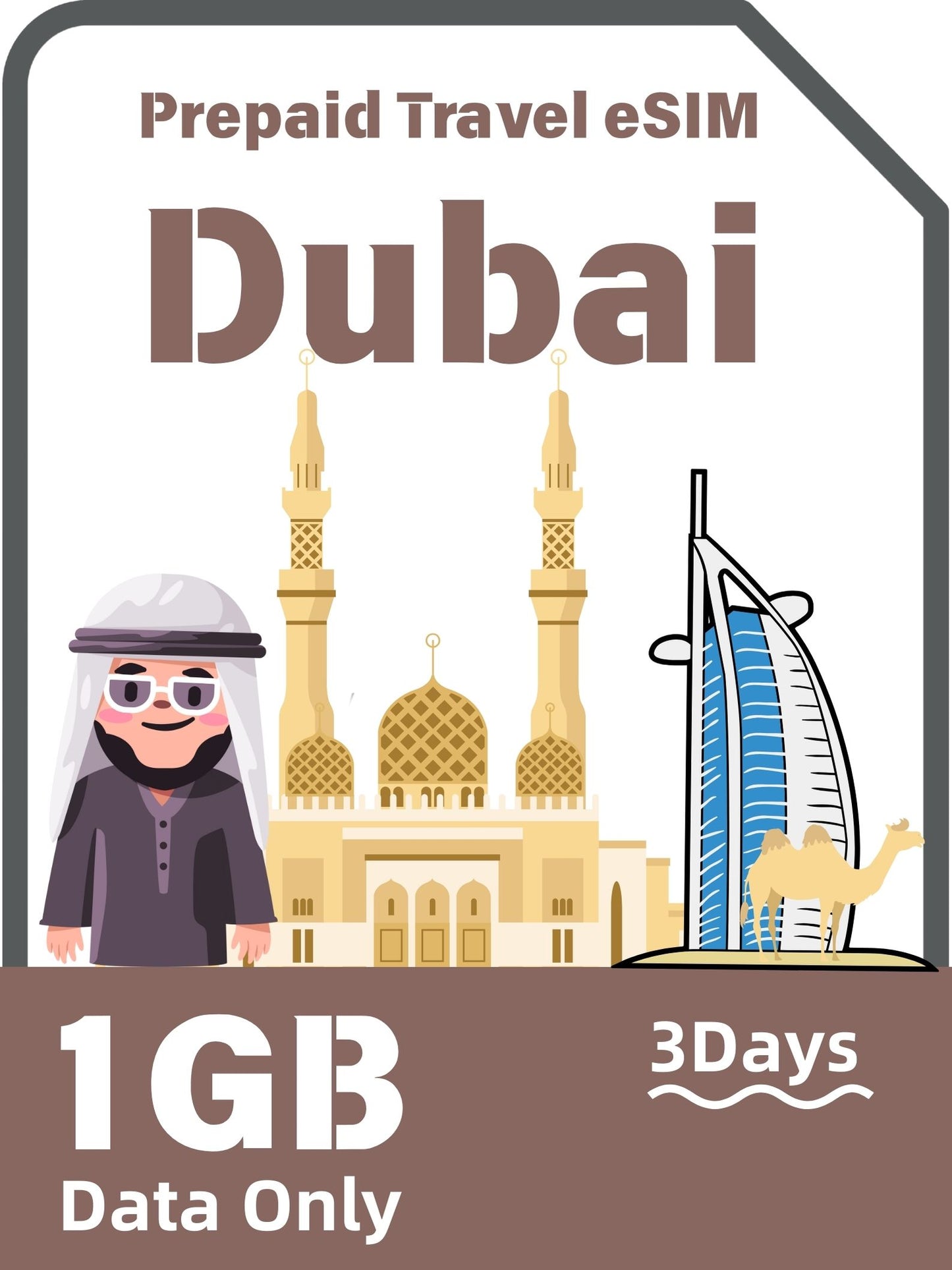 Dubai (UAE) Prepaid Travel eSIM Card