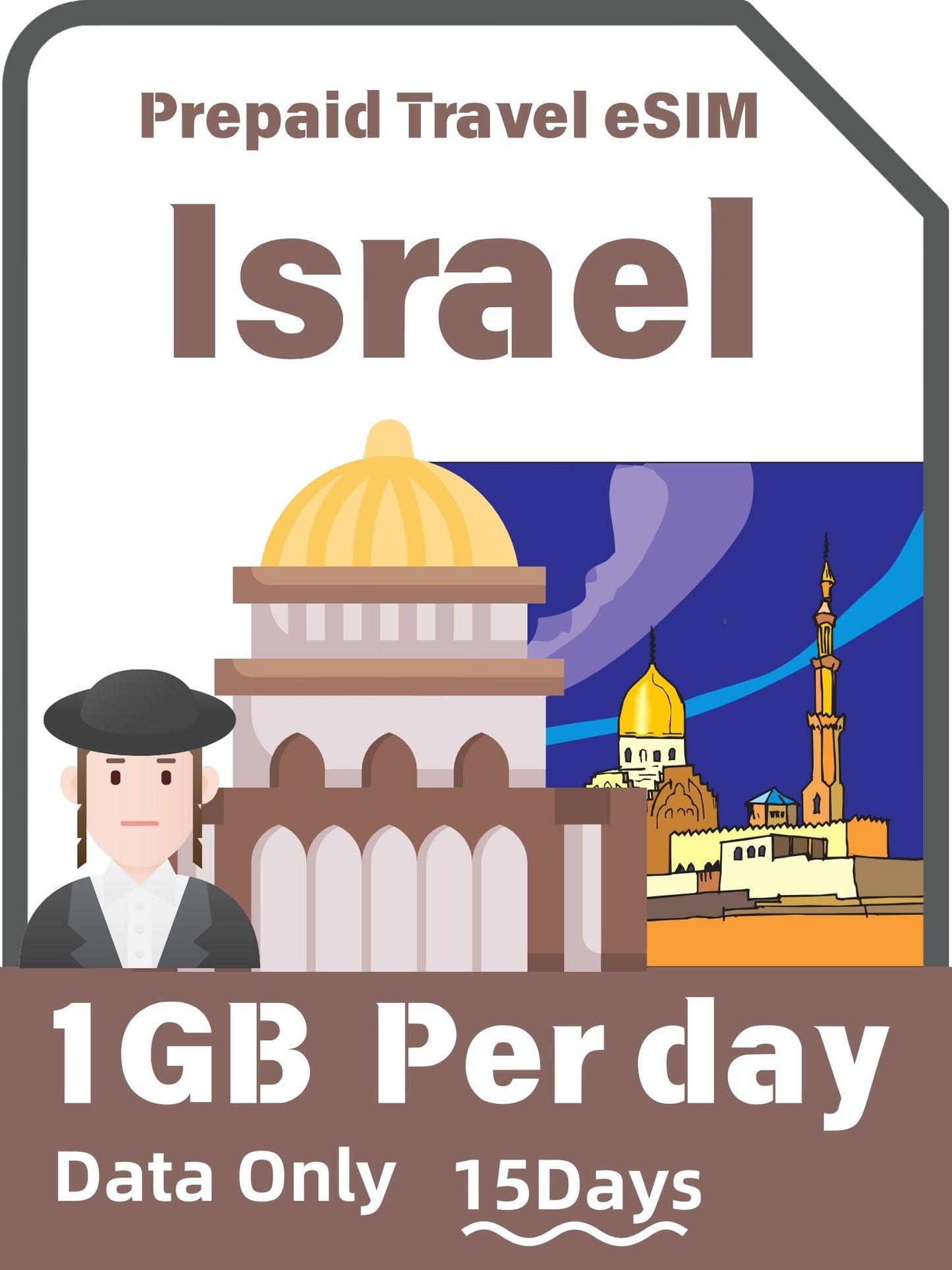 Israel Prepaid Travel eSIM Card