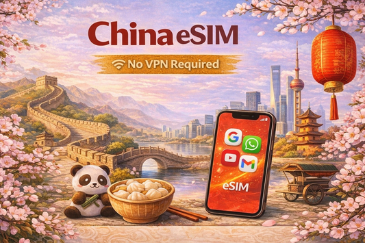 中國eSIM推薦 2026：免VPN直連Google/WhatsApp，落地即用完整攻略｜eSIMKitStore