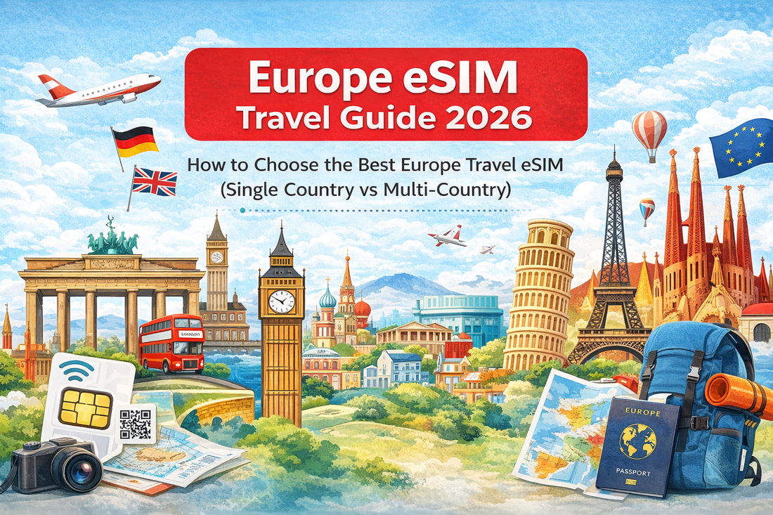 歐洲旅遊 eSIM 怎麼選？多國（歐洲33國）vs 單國（德法義西英等）完整攻略