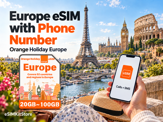 Europe eSIM with Phone Number：Orange 歐洲通話、短信與價格比較
