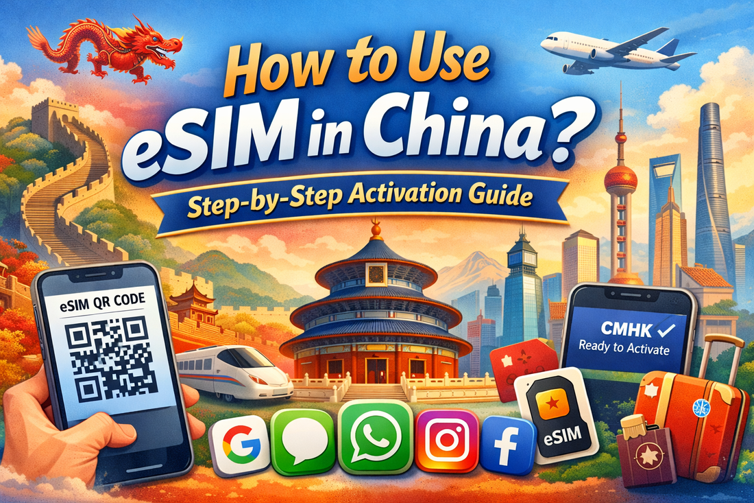 中國 eSIM 怎麼用？購買後啟用/安裝一步一步（落地就上網）