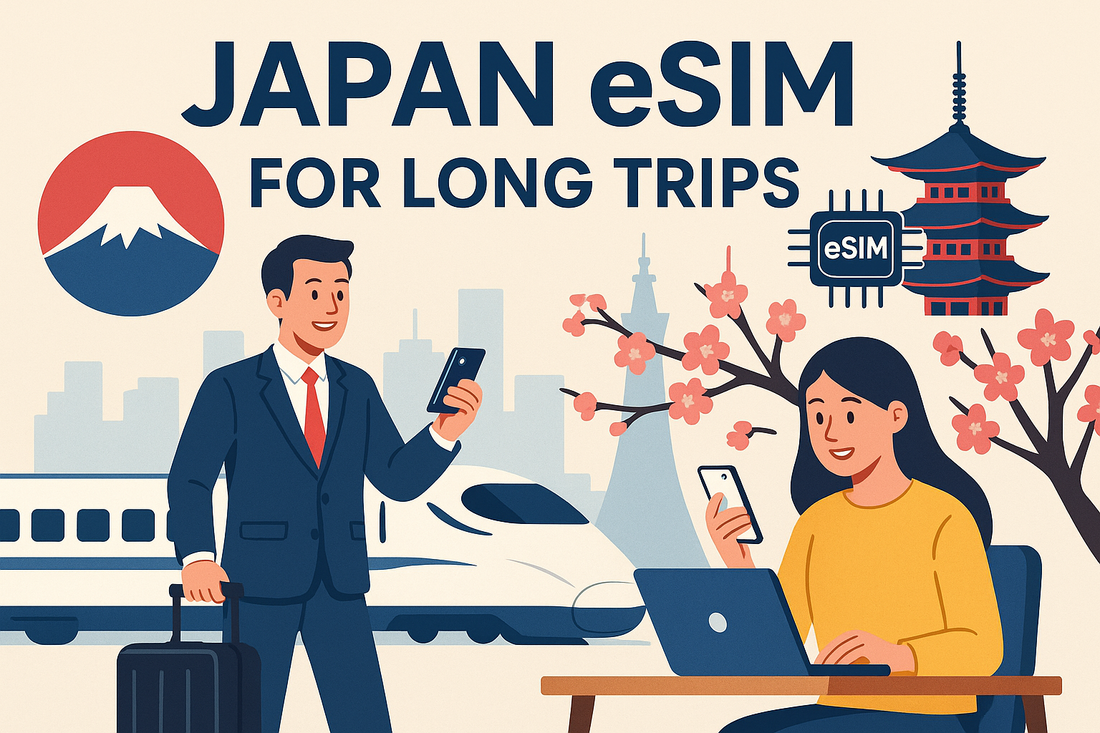 Japan eSIM for Long Trips｜日本 30〜90 天長期停留 eSIM 攻略