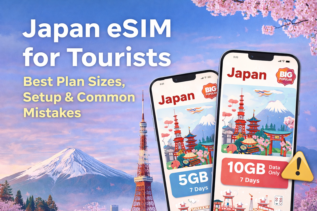 Japan eSIM for Tourists：方案大小怎麼選、安裝啟用＆常見踩雷（2026）