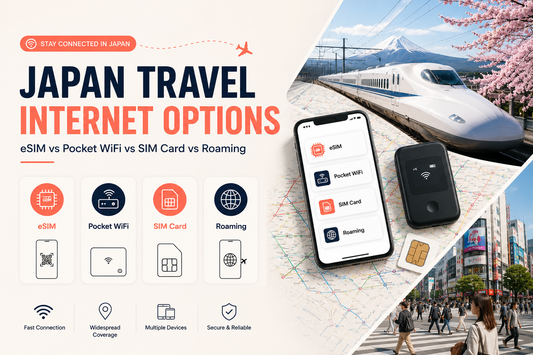 日本旅遊上網怎麼選？eSIM、Pocket WiFi、SIM 卡與漫遊完整比較 2026