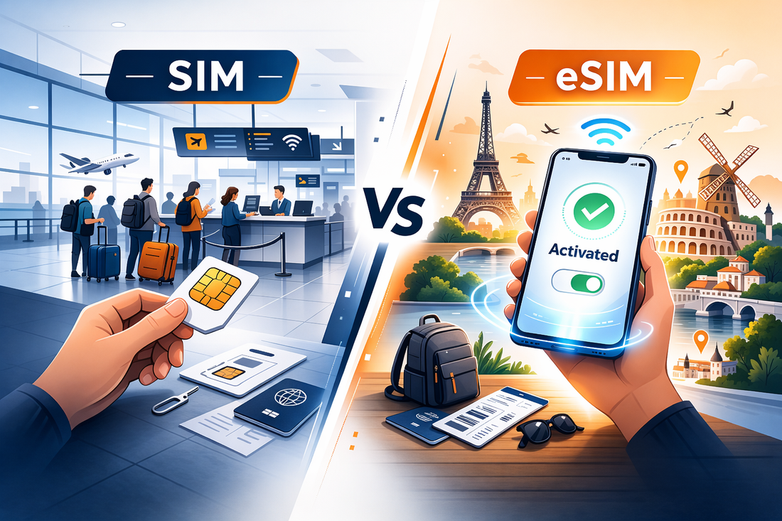 歐洲 SIM 卡 vs eSIM：2026 旅客應該怎麼選？完整比較指南