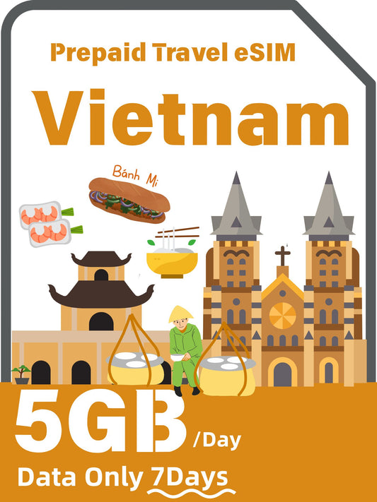 Vietnam Prepaid Travel eSIM Card