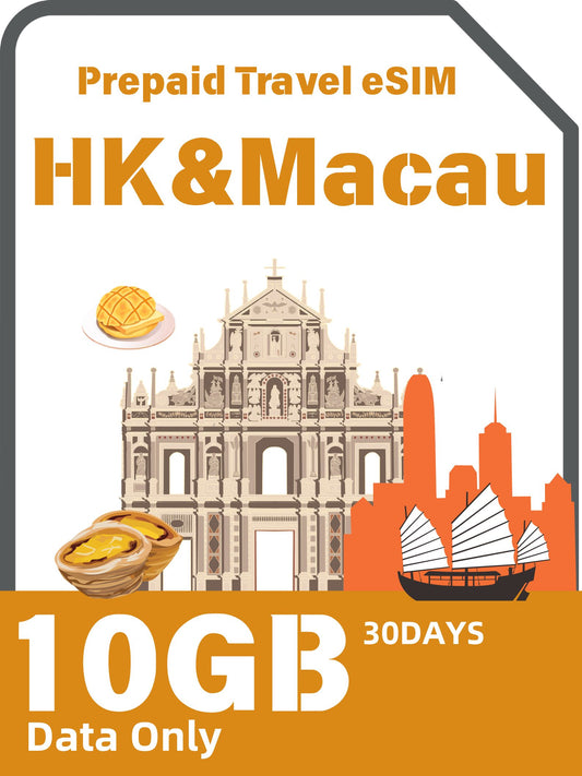Hong Kong & Macau Prepaid Travel eSIM Card