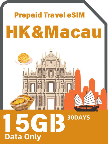 Hong Kong & Macau Prepaid Travel eSIM Card