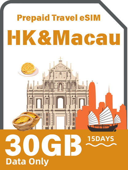 Hong Kong & Macau Prepaid Travel eSIM Card