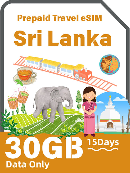 Sri Lanka Prepaid Travel eSIM Card