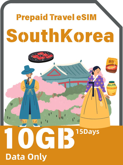 South Korea Prepaid Travel eSIM Card