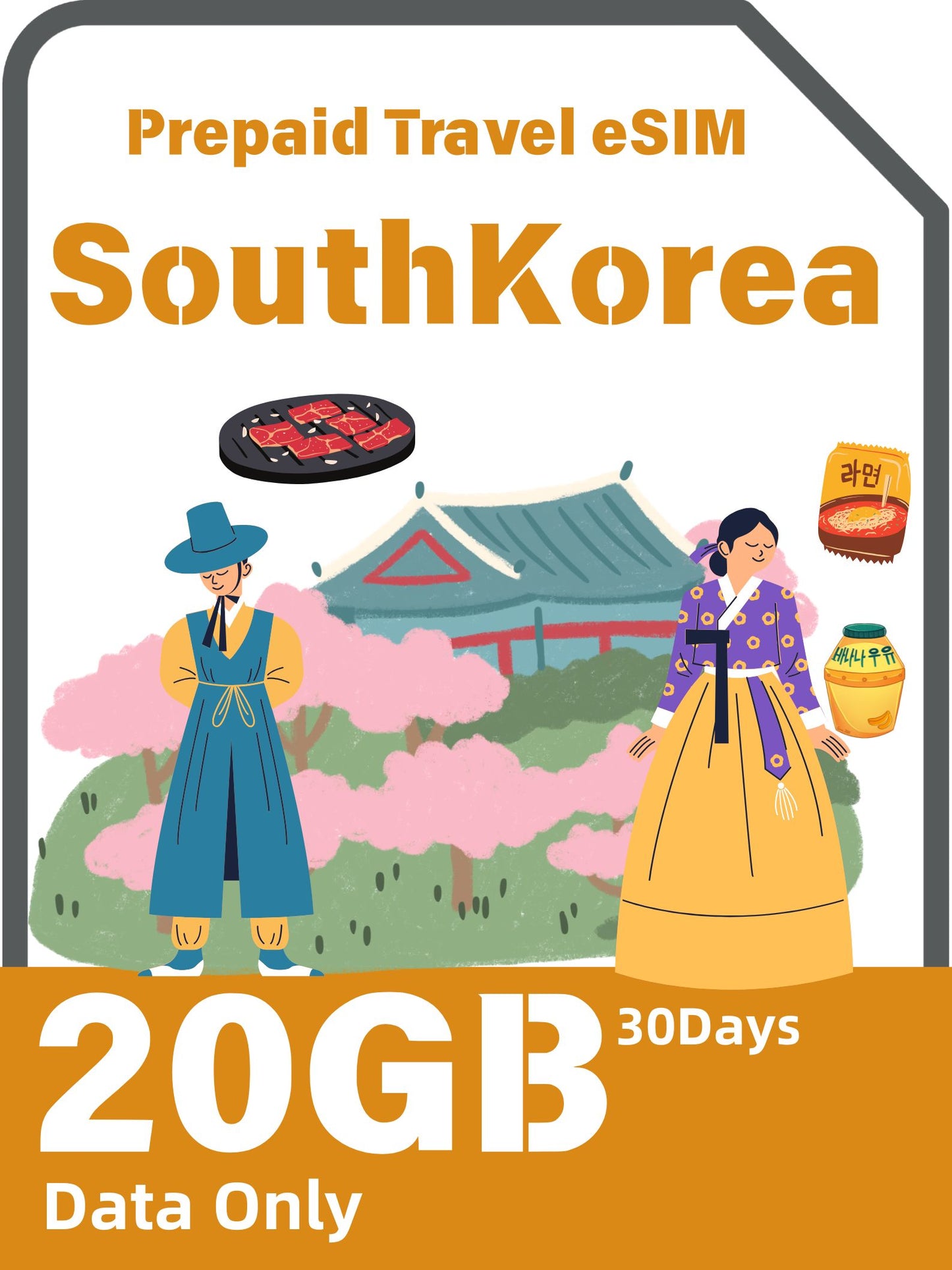 South Korea Prepaid Travel eSIM Card