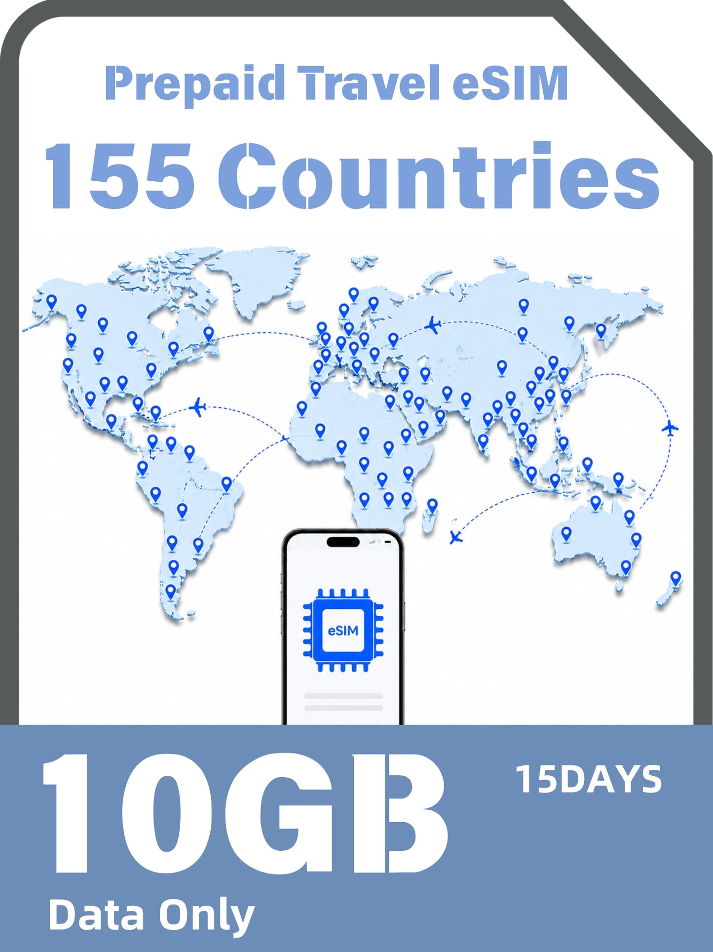 世界155か国・地域対応プリペイド旅行eSIM