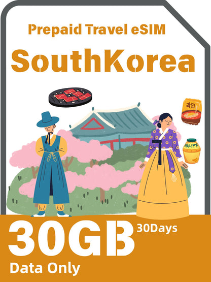 South Korea Prepaid Travel eSIM Card