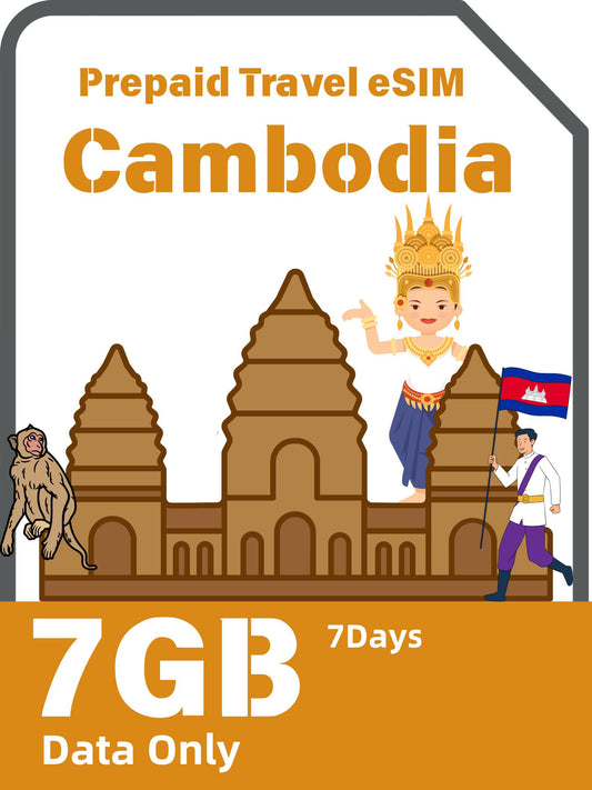 Cambodia Prepaid Travel eSIM Card