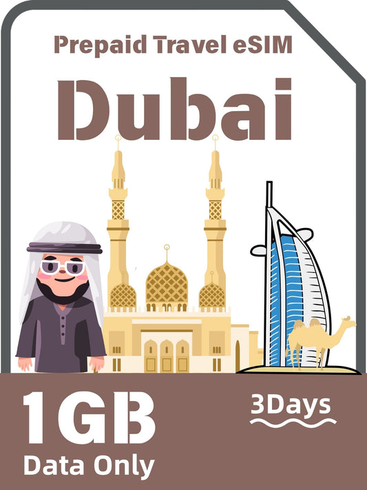 Dubai (UAE) Prepaid Travel eSIM Card