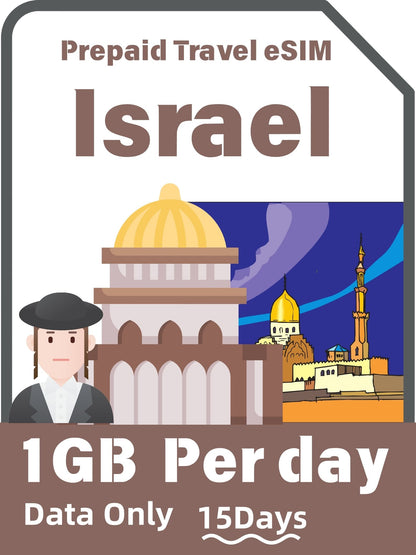 Israel Prepaid Travel eSIM Card