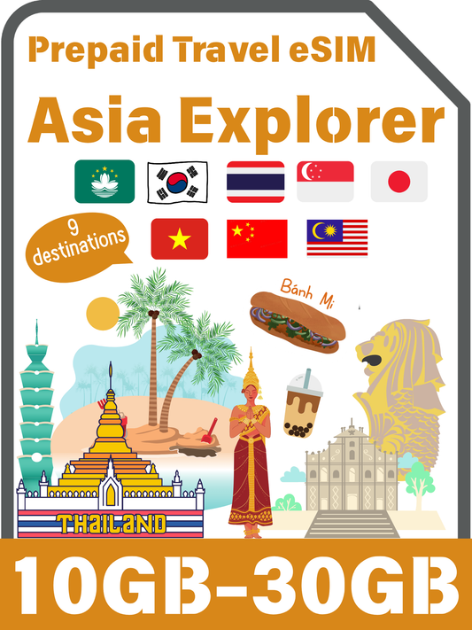 Asia Travel Pass eSIM (9 destinations)