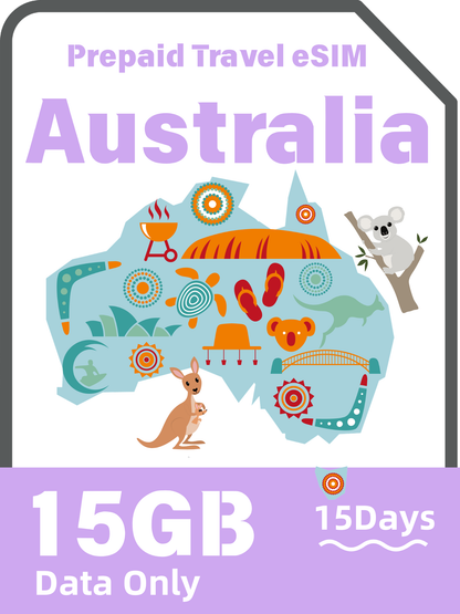 オーストラリアのプリペイド eSIM (Vodafone ネットワーク) 