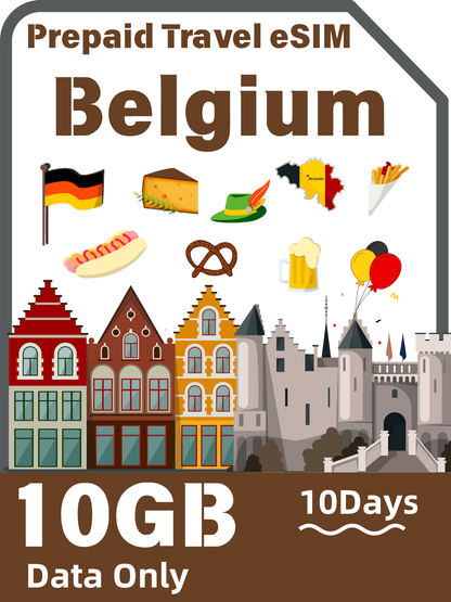 Belgium Travel eSIM Card | Orange 4G/5G Data Plan