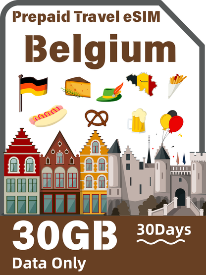 Belgium Travel eSIM Card | Orange 4G/5G Data Plan