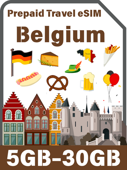 Belgium Travel eSIM Card | Orange 4G/5G Data Plan