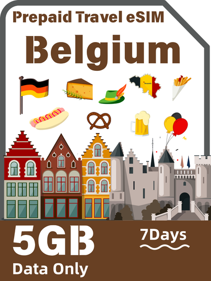 Belgium Travel eSIM Card | Orange 4G/5G Data Plan
