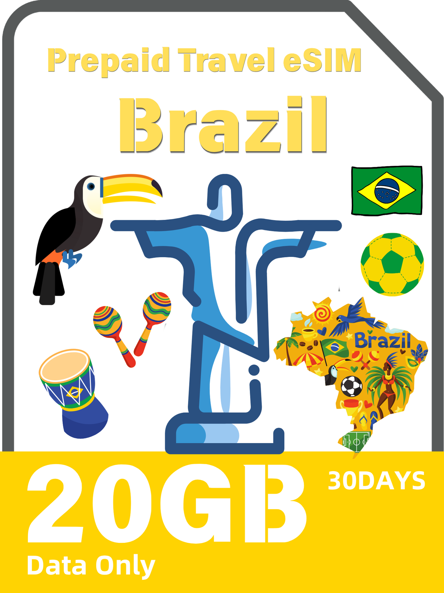 Brazil Prepaid Travel eSIM Card