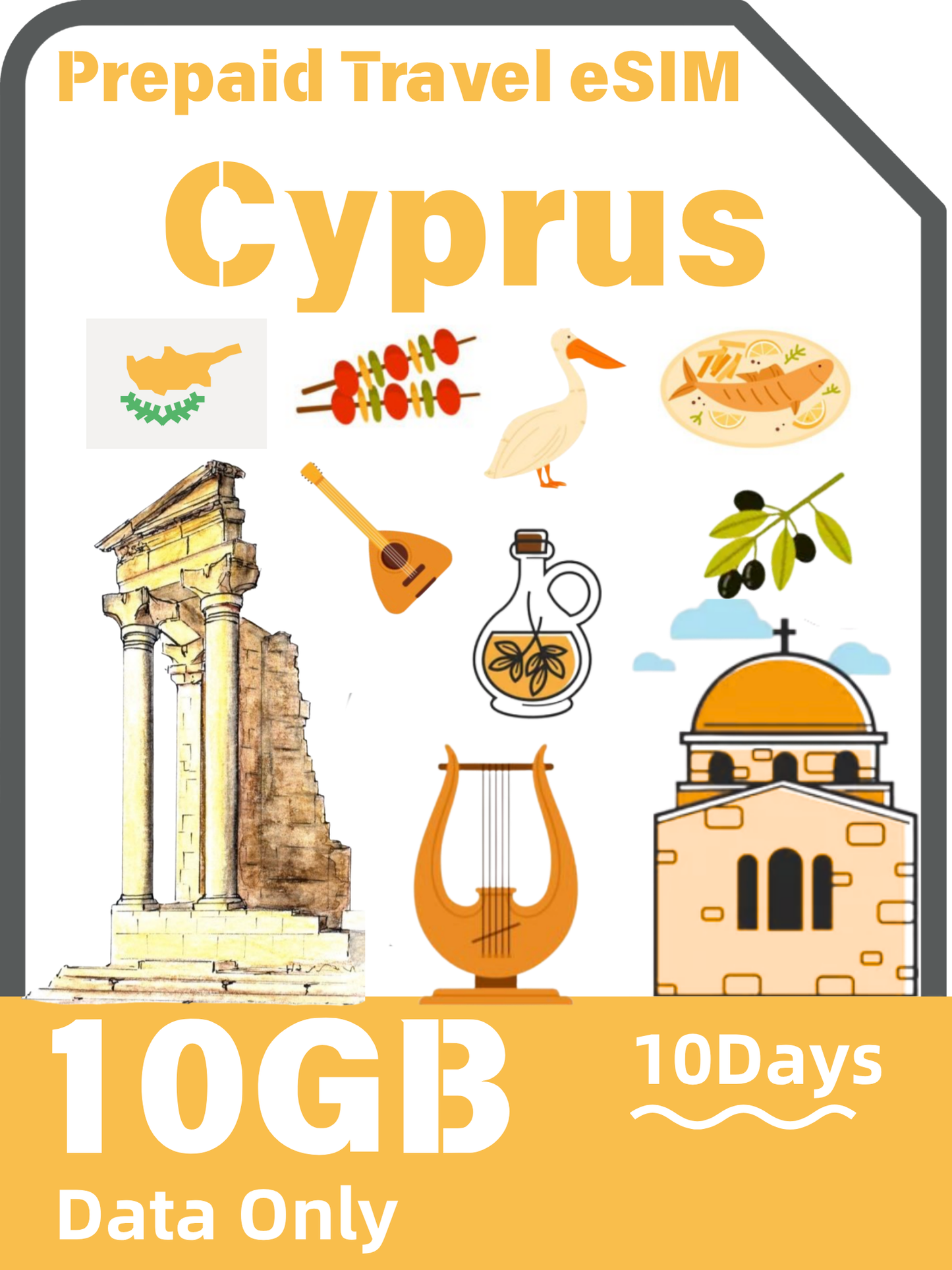 Cyprus Travel eSIM Card | Epic 5G Data SIM