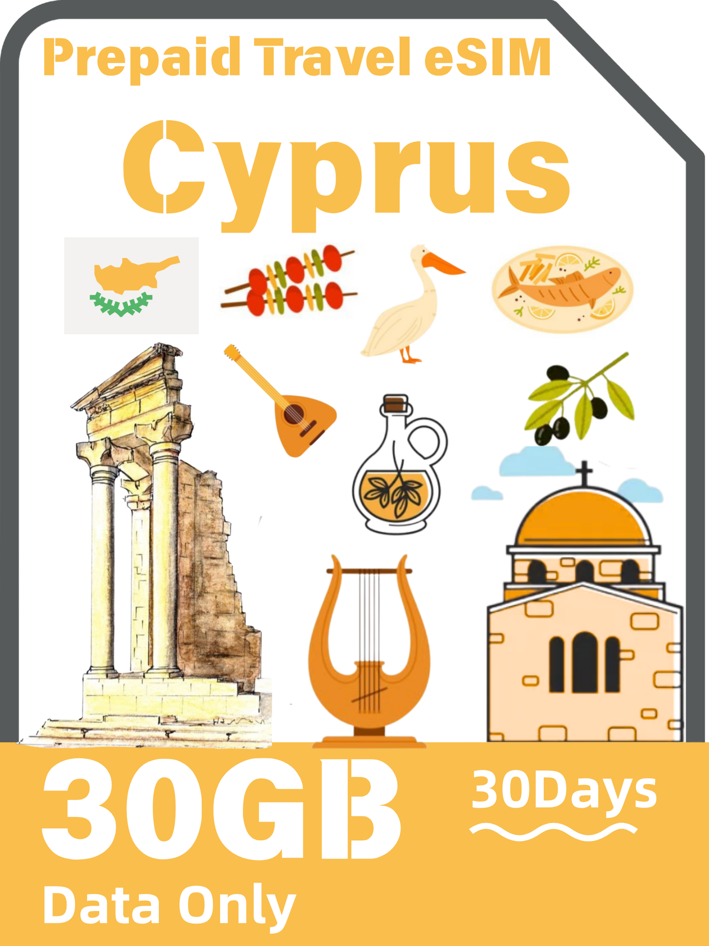 Cyprus Travel eSIM Card | Epic 5G Data SIM