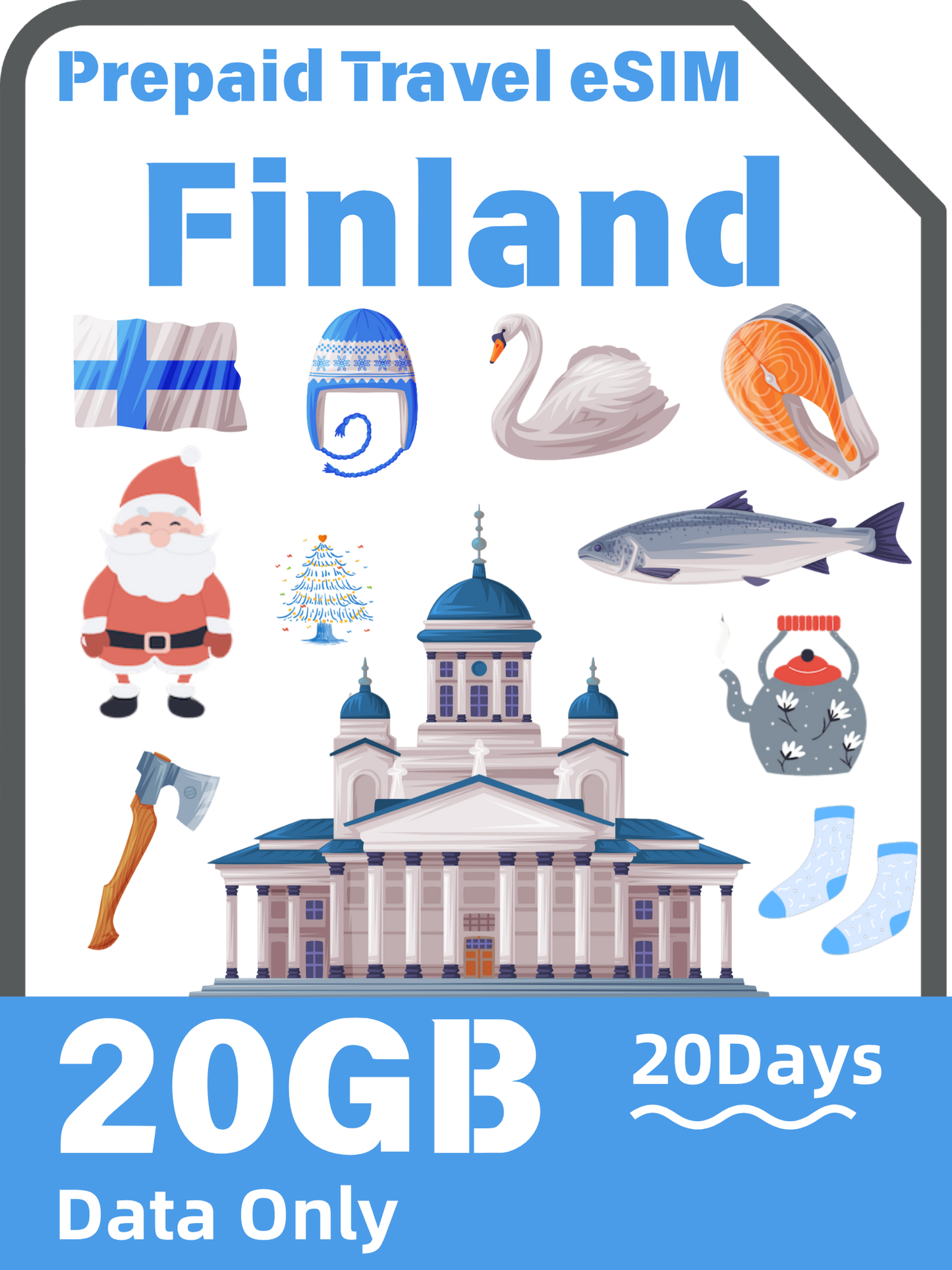 フィンランド旅行 eSIMカード｜Elisa 4G/5G データ通信カード
