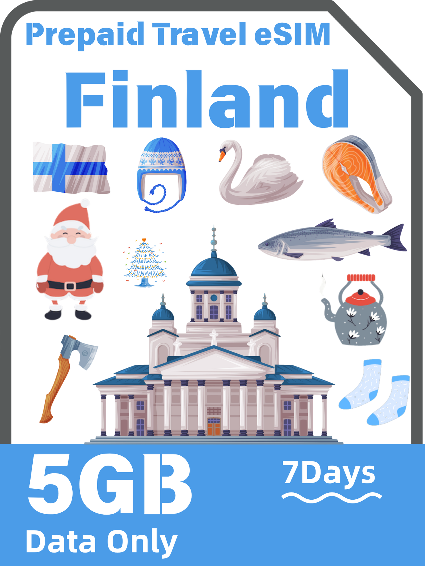 フィンランド旅行 eSIMカード｜Elisa 4G/5G データ通信カード