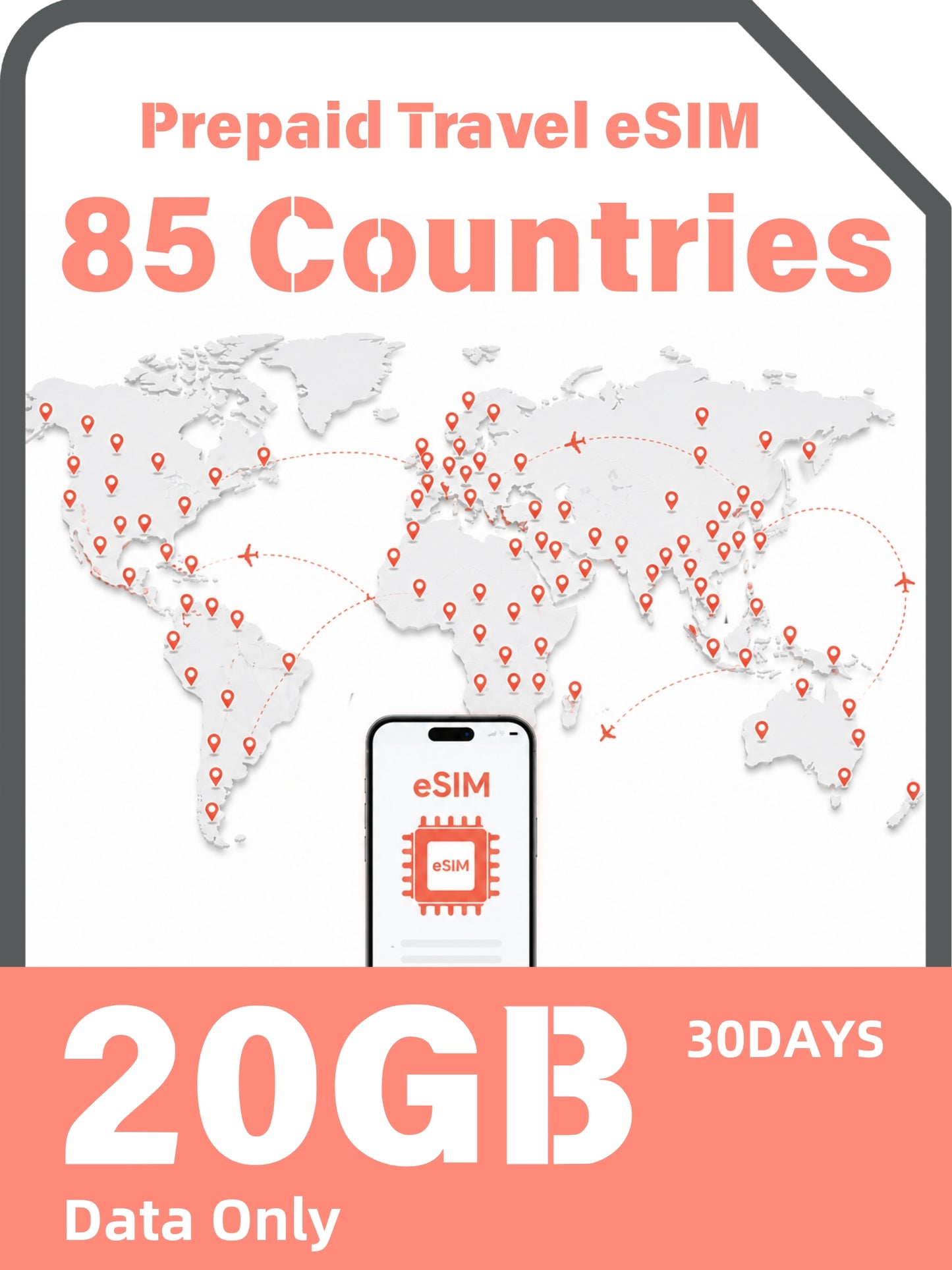 世界85か国対応プリペイド旅行eSIM｜グローバルデータローミング