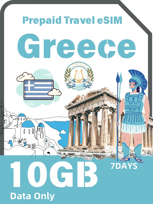 Greek / Greece Prepaid Travel eSIM Card