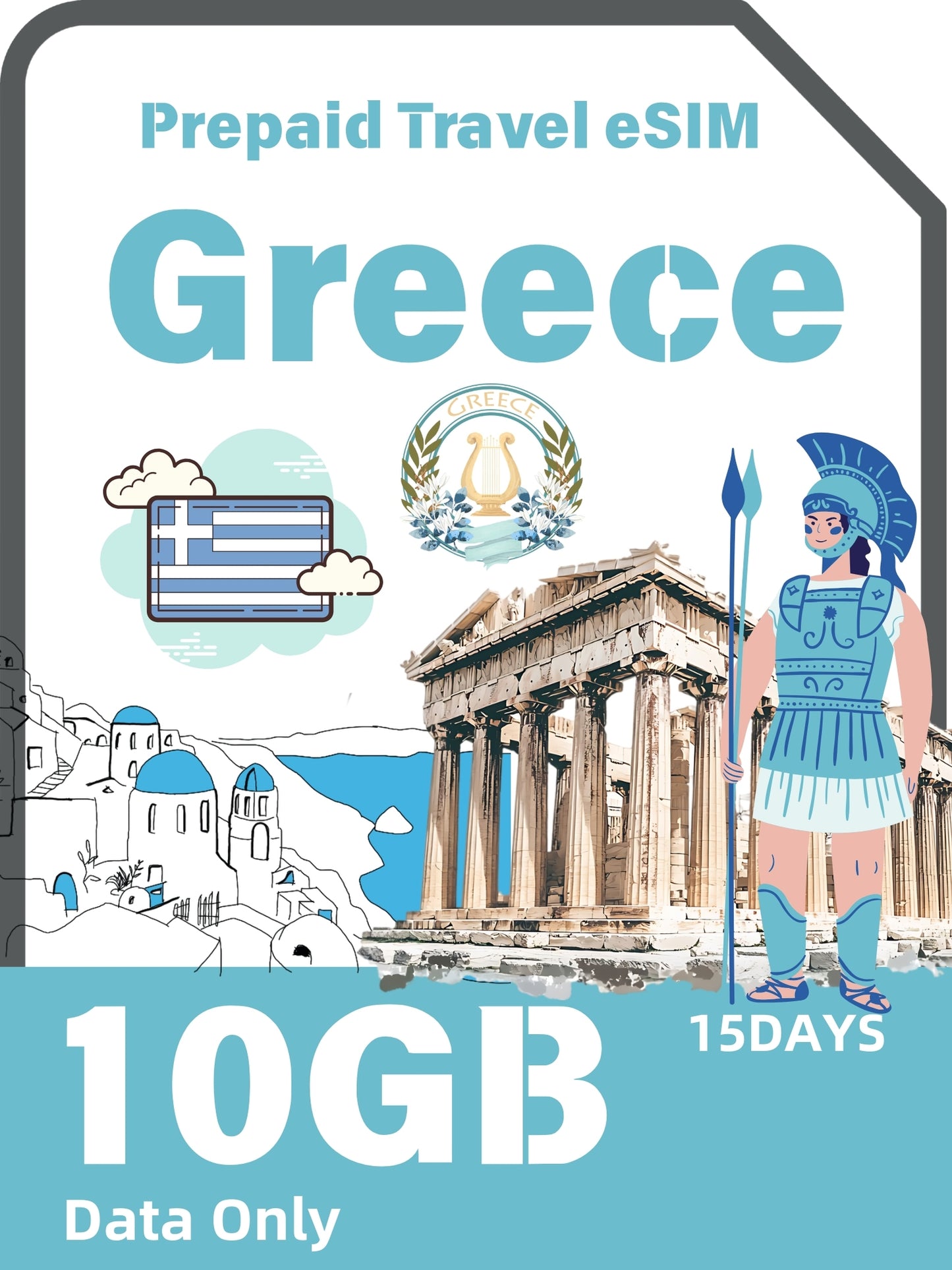 Greek / Greece Prepaid Travel eSIM Card