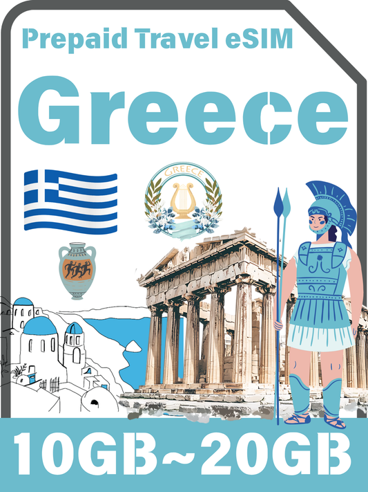 Greek / Greece Prepaid Travel eSIM Card