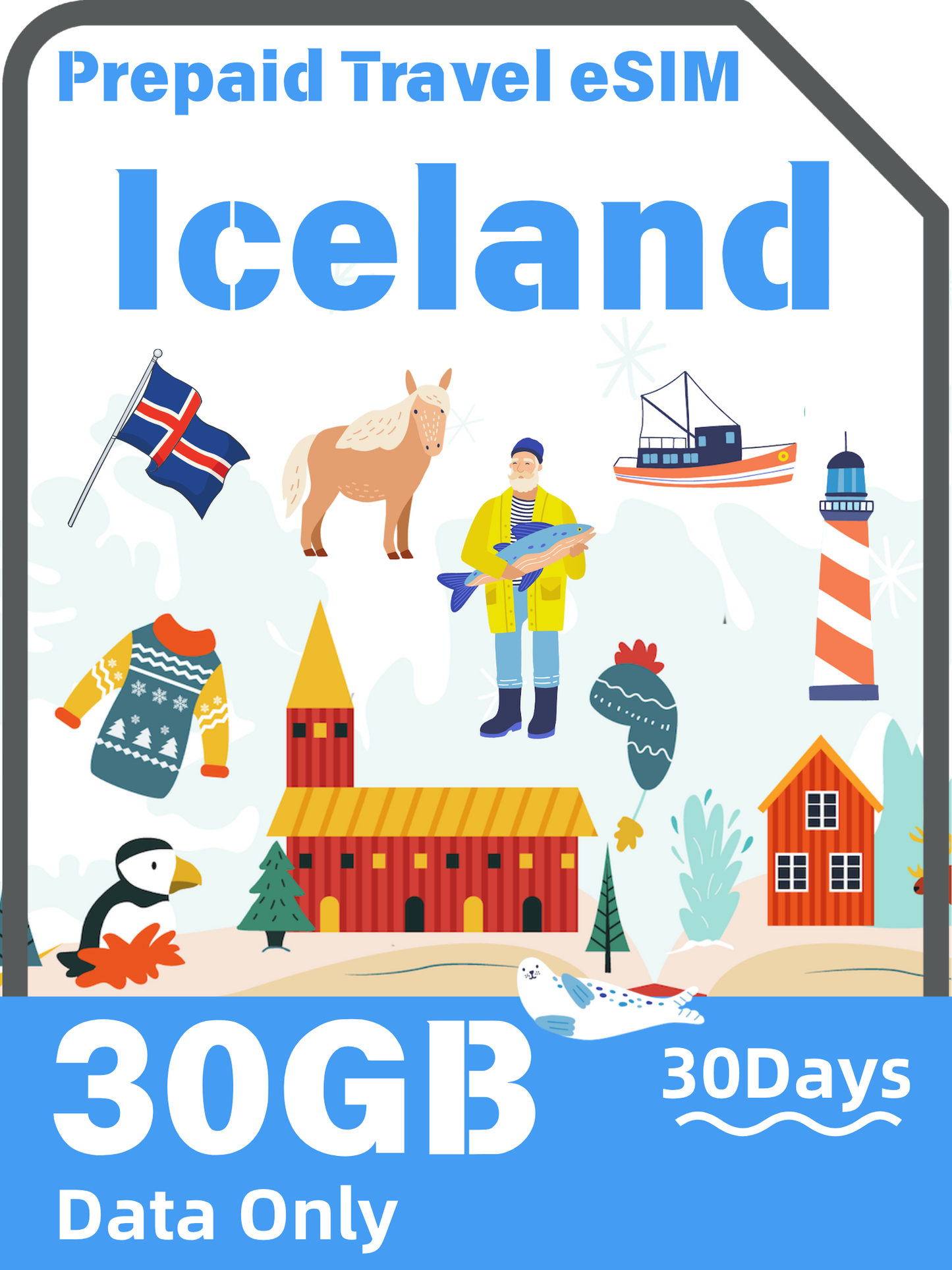 冰島 Nova 5G 純數據預付旅行 eSIM｜5GB–20GB